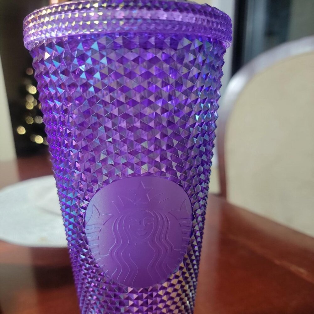 2022 Starbucks Purple Oil Slick Studded Venti Tumbler 24 oz.